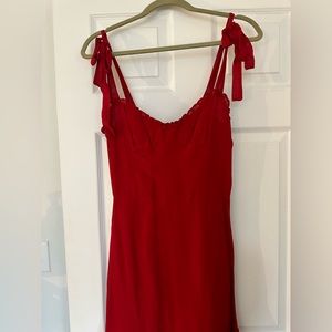Reformation Christine Dress in Red